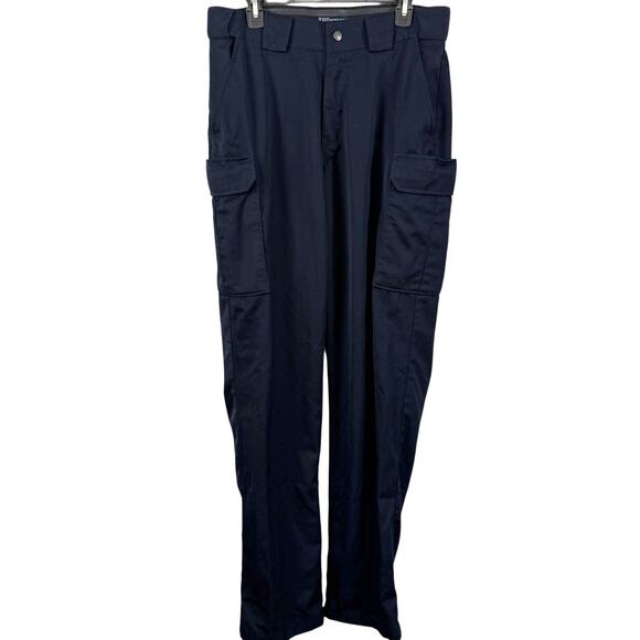 5.11 Tactical Series Navy Cargo Mens Pants Work Side Pockets Stretch Waist 34x35 - Picture 1 of 16